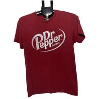 Dr Pepper Vintažinio Retro Stiliaus Grafinis Marškinėlis Bordo Raudonas Logotipas Mažas Unisex 4XL