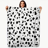 Dalmatijos taškų rašto flanelinis pledas Pliušinis šiltas sofai lovai biurui automobiliui Šaltai nakčiai Mėtomasis pledas 75x100cm (30x40inch)