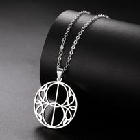 LIKGREAT Retro Chalice Well Pendant Necklace Stainless Steel Sacred Symbol of Avalon Feminine Blessing Energy Amulet Jewelry New