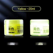 Borrence Glow In The Dark Acrylic Paint Set 20ml 8-Color Hand-Painted Graffiti DIY Fluorescent Pigment Luminous Paint Waterproof geltona