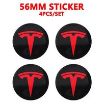 4pcs/set 3D Car Wheel Center Hub Caps Sticker  Auto Emblem Wheel Center Cap for Tesla Model Y juniper Model 3 highland Coil Mod Tesla