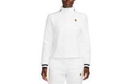 Nike Teniso Viršutiniai Drabužiai Moteriški Balti Su Stovu Vidutinio Stiliaus FB4152-100 M white