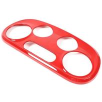 ABS Red For Fiat 500 2016-2026 Car Air Conditioning Adjustment Switch Decorative Frame Sticker Car Accessories raudona