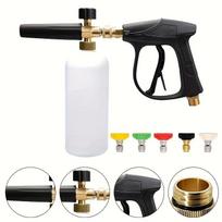 1pc High-Pressure Washing Machine Set,with M22/14Mm Connectors,Pa Foam Pot Aluminum Valve Core,Car Wash Aluminum Core Gun Nozzle