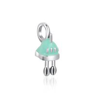 New Fashion 925 Silver Hair Dryer Scissors Sewing Machine Comb Charm Bead Fit Bracelet DIY Women Jewelry