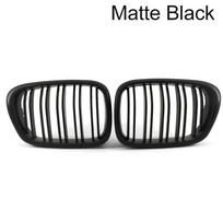 For BMW E39 5 Series 525 528 Glossy Black Grille Car Front Hood Racing Grille 1999-2003 Auto Accessories Dual Line Intake Grille