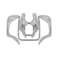 Madingas lūpų žiedas Šaunus gotikinis Cyberpunk lūpų klipsas Gotikinis geometrinis prisegamas burnos žiedas Madingas lūpų klipsas be auskarų vėrimo Ornamentas 1 white