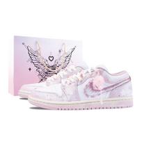 Jordan Air Jordan 1 Vyšnių žiedų Baltas Persiko Neslystantis Atsparus dilimui Žemi Vintage Krepšinio Batai DC0774-607(Team626-) 38.5 white