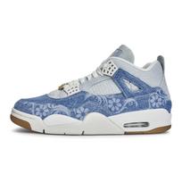 Jordan Air Jordan 4 811 Manufacturing, Vanilla Bubu Mid top Vintage Basketball Shoes Unisex White Blue IB6716-100(Team80-) 36.5