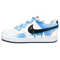 Nike Court Vision 1 Wear resistant And Lightweight Low top Skateboard Shoes Men's Blue White DM1187-101(Team1108-) 41