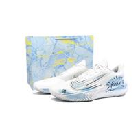 Nike Precision 7 Abrasion Resistant Low top Basketball Shoes Men's Blue White FN4322-100(Team1426-LD) 44.5