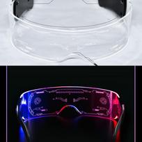 LED Luminous Cyberpunk Sunglasses Women For Men Sun Glasses Brand Designer Trend Punk Steampunk Light Up Colorful Goggles UV400 As the photo