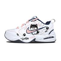 Nike Air Monarch 4 Husky Abrasion Resistant Chunky Sneakers Unisex White 415445-102(team1063-) 44