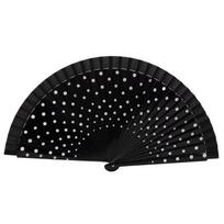Vintage Wood Flamenco Fan Dots Pattern Handheld Spanish Fan Classical Decorative Hand Fan Wedding Decorations juoda