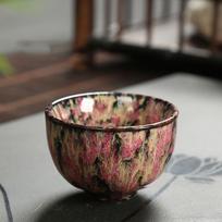 Creative Kung Fu Ceramic Teacup Kiln Transformation Crude Pottery Tea Bowl Porcelain Art Retro Water Cup kaštoninė