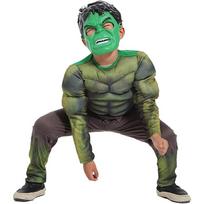 Vaikų Hulk raumenų kostiumų rinkinys su kauke Tapk savo mėgstamu herojumi Aukščiausios kokybės medžiagos 5-6 metai 130 cm Žalias 140 CM