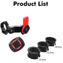 1vnt motociklo dviračio telefono laikiklis amortizatorius Quad Lock MTB vairo telefono stovas 360° pasukamas GPS navigacijos atraminis laikiklis raudona
