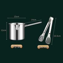 Compact Stainless Steel Deep Fryer with Oil-Saving Basket and Skewer Pot 410