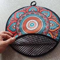 Microwavable Tortilla Warmer Pouch Insulated Heat Reusable Tacos Insulated Bag 12 Inch Keeps Warm Tortilla Keeper Camping