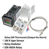 REX-C100 Skaitmeninis PID LCD Relinis Kietojo Kūno Termostatas Temperatūros Reguliatorius Temp Su K Tipo Termopora Aušintuvas