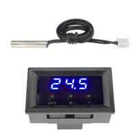 W1209 DM Mini LED Digital Thermostat Temperature Control Thermometer Controller Switch Module DC 12V Waterproof NTC Sensor Probe mėlyna