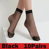 Summer Transparent Crystal Invisible Socks Women Sexy Ultra-thin Breathable Elastic Short Silk Socks Ladies Ankle Socks One Size