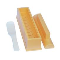 1 Set Sushi Mold Oblong Round-shaped High-quality HIPS New Rice Ball Maker for Kitchen geltona