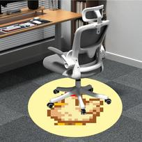 Chicken Pixel Stardew Valley Office Round Area Rug, Indoor Mat Suitable For Office, Under Office Chairs Bedroom Living Room Home Decor, Room Deco145 80cm by 80cm
