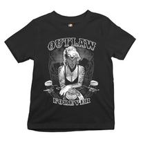 Marilyn Monroe Outlaw Forever Youth kids boys T-Shirt Biker Live to Ride Motorcycle Kids 120