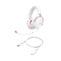HyperX Cloud III pink Wired Gaming Headset,Cloud 3,PC,PS5,Xbox Series X|S,Angled 53mm Drivers,DTS, Memory Foam,Ultra-Clear 10mm Mic,USB-C,USB-A,3.5mm rožinė