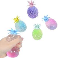 1pcs Squishy Pineapple Fruit Fidget Toy - Stress Relief Hand Anti-Anxiety Stretchy Slow Rising Creative DIY Assembly Sensory Toy įvairiaspalvis