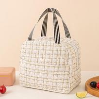 Simple insulated lunch bag Thermal outdoor Food Box Insulation Cooler Bento bag Large Capacity Cooler Bag Women Storage Banto smėlis