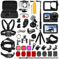 Action Camera Accessories Kit Compatible for DJI Osmo Action 6 Sports Camera Accessory Kit with Waterproof Case Backpack Strap China Mainland