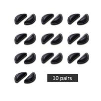 10Pair/20PCS Glasses Nose Pad Adhesive Silicone Nose Pads Non-slip Black White Thin Nosepads for Eyeglasses Eyewear Accessories