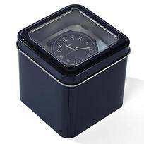 Elegant Square Watch Organizer Box Black Tinplate Jewelry Gift Box Display Case Jewelry Storage juoda