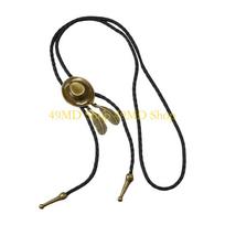 49MD Punk Western Cowboy Bolo Tie Cowboy Hat Necktie Necklace Costume Accessory