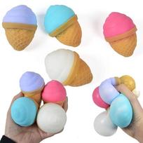Toys Ice Cream Stress Ball Water Feeling Squishy Vent Water Beads Squeeze Fidget Toy Anxiety Stress Relief Toy Sensory Squish