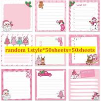 50/240/450 Sheets Christmas Memo Pads Set Self-Stick Notes Pads Snowman Santa Claus Sticky Notes Winter Festival Stickers Decor