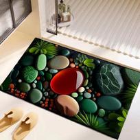 Luxury 3D Pebble Diatom Mud Floor Mat - Quick-Drying & Water-Absorbent for Entrance & Bathroom 40*60cm