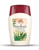 Moha: dušo želė su Aloe vera, Neem ir apelsinu (200 ml), Moha žolelių dušo želė, Charak 15.700000000000001