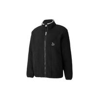 Puma Retro Logo Casual Faux Shearling Collar Jacket Men Jacket Black 532966-01 M