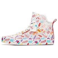 Anta Life Series Coca-Cola Collaboration Breathable Durable High-Top Canvas Shoes Women Sneakers White Red 122028656-8 38
