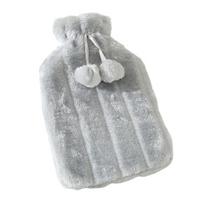2000ML Guminis Karšto Vandens Butelis su Minkštu Pliušiniu Užvalkalu, Sandarus, Nugarai, Kaklui, Pečiams, Menstruacijų Skausmui Malšinti, Karštas Šaltas Kompresas, Šildomasis Maišelis pilka