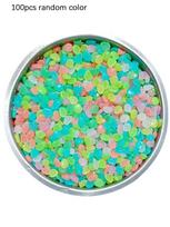100pcs-Small luminous stone glowing pebble garden fish tank landscaping fluorescent stone - random color