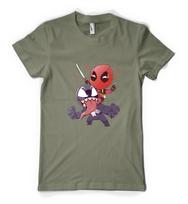 Baby Venom Vs Baby Deadpool Mashup Villain Personalised Unisex Kids T Shirt S