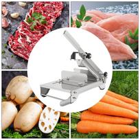 Manual Meat Slicer, Kitchen Food Chopper with Adjustable Thickness 0.3-8mm, Professional Stainless Steel Blade, for Slicing Beef sidabras