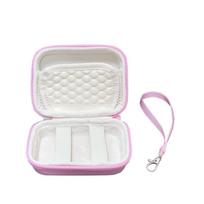 Waterproof EVA Hard Case For Cameras Headphones Charger Shockproof Travel Storage Organizers Bag With Inner Pockets rožinė