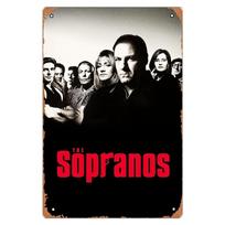 The Sopranos Vintage Metal Tin Sign, Classic TV Series Wall Decor, Retro Art Poster, Weatherproof Iron Painting for Indoor 20x30cm（7.8x11.8inch）