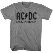AC/DC Back In Black Graphite Heather Adult T-Shirt Unisex T-Shirt XXL