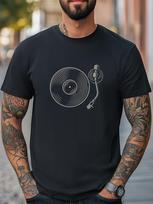 Vintažinis patefonas Grotuvas Marškinėliai Retro Muzikos Mėgėjo Grafinis Marškinėlis Unisex Marškinėliai Unisex Marškinėlis XL